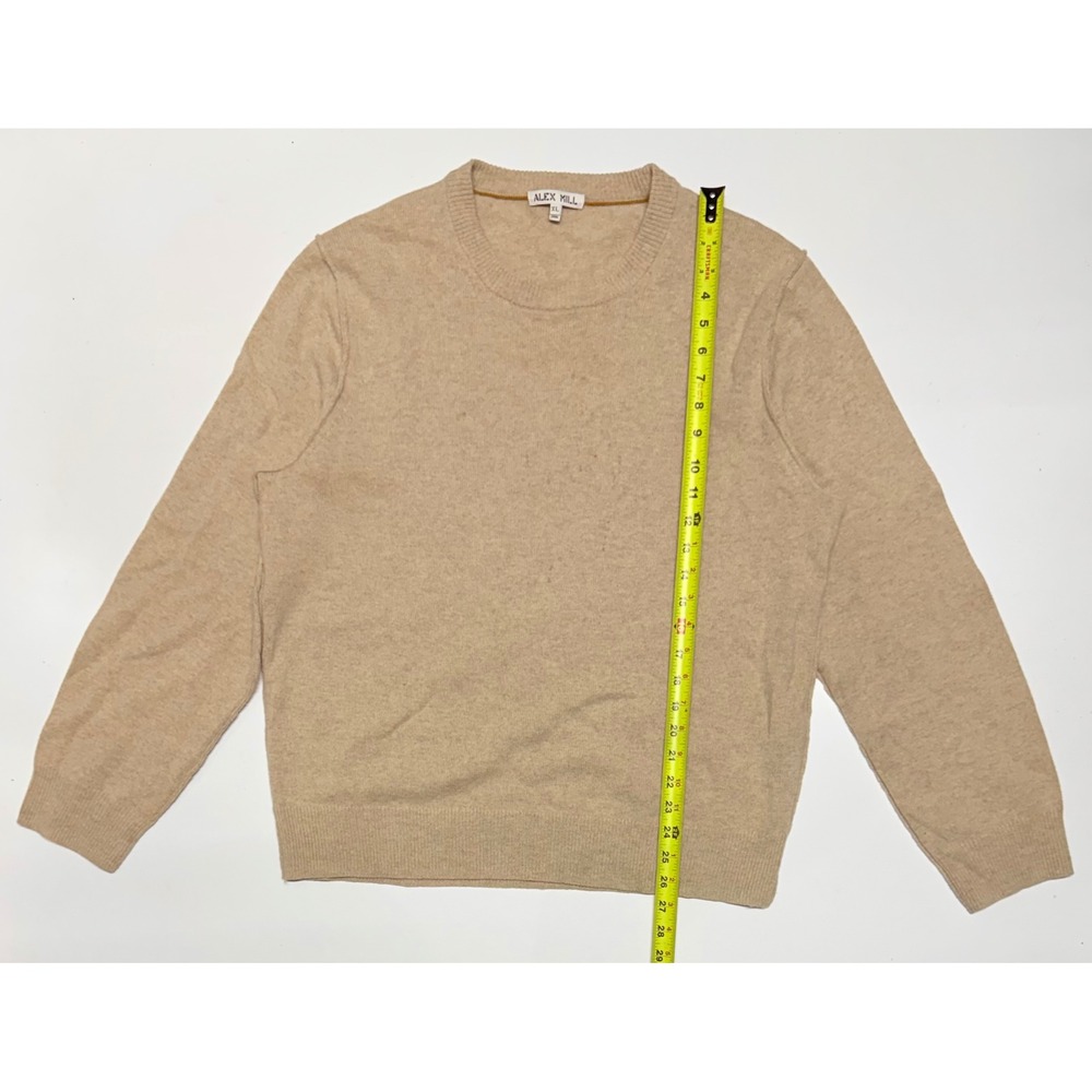 Alex Mill Extra Fine Merino Wool Crewneck Sweater Tan Beige XL Womens